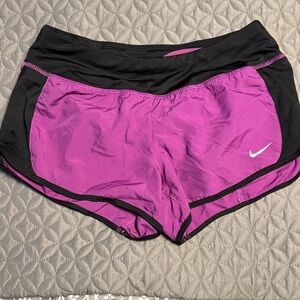 Nike Women's Athletic Shorts in Purple and Black